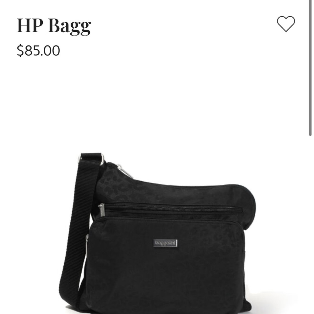 Black Baggallini HP Bagg/ cross body bag - 11x9 - Lightweight- Travel Bag